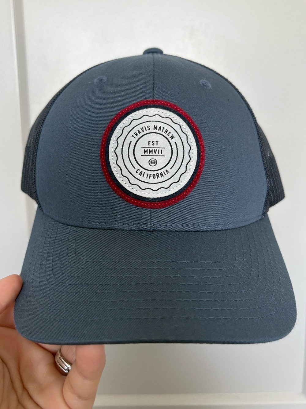 TRAVIS MATHEW THE PATCH BLUE SNAPBACK HAT